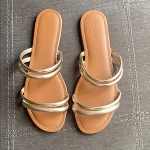 Gold J.CREW Sandals